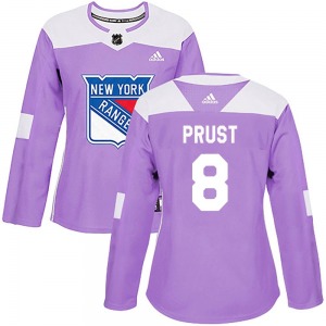 Brandon Prust New York Rangers Adidas Women's Authentic Fights Cancer Practice Jersey (Purple)