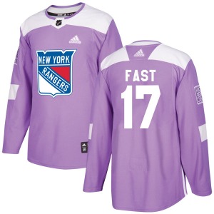 Jesper Fast New York Rangers Adidas Youth Authentic Fights Cancer Practice Jersey (Purple)