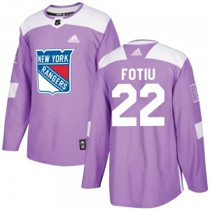 Nick Fotiu New York Rangers Adidas Youth Authentic Fights Cancer Practice Jersey (Purple)