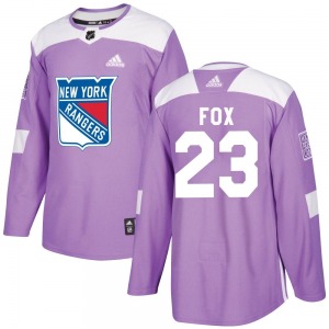 Adam Fox New York Rangers Adidas Youth Authentic Fights Cancer Practice Jersey (Purple)