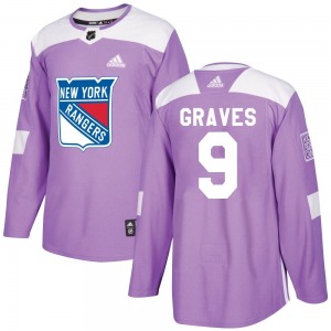 Adam Graves New York Rangers Adidas Youth Authentic Fights Cancer Practice Jersey (Purple)