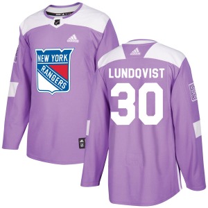 Henrik Lundqvist New York Rangers Adidas Youth Authentic Fights Cancer Practice Jersey (Purple)