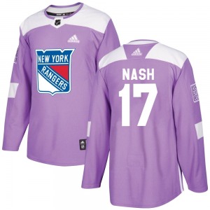Riley Nash New York Rangers Adidas Youth Authentic Fights Cancer Practice Jersey (Purple)