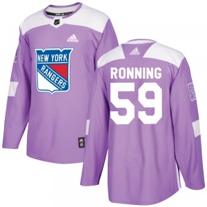 Ty Ronning New York Rangers Adidas Youth Authentic Fights Cancer Practice Jersey (Purple)