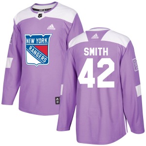 Brendan Smith New York Rangers Adidas Youth Authentic Fights Cancer Practice Jersey (Purple)