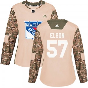Turner Elson New York Rangers Adidas Women's Authentic Veterans Day Practice Jersey (Camo)