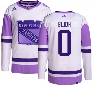 Anton Blidh New York Rangers Adidas Youth Authentic Hockey Fights Cancer Jersey