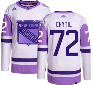Filip Chytil New York Rangers Adidas Youth Authentic Hockey Fights Cancer Jersey