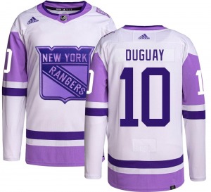 Ron Duguay New York Rangers Adidas Youth Authentic Hockey Fights Cancer Jersey