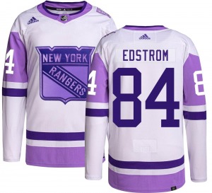 Adam Edstrom New York Rangers Adidas Youth Authentic Hockey Fights Cancer Jersey