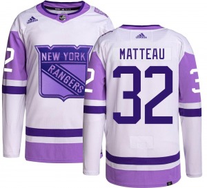 Stephane Matteau New York Rangers Adidas Youth Authentic Hockey Fights Cancer Jersey