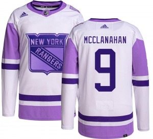 Rob Mcclanahan New York Rangers Adidas Youth Authentic Hockey Fights Cancer Jersey