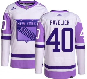 Mark Pavelich New York Rangers Adidas Youth Authentic Hockey Fights Cancer Jersey