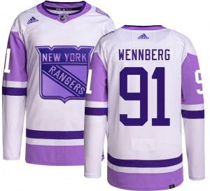 Alex Wennberg New York Rangers Adidas Youth Authentic Hockey Fights Cancer Jersey