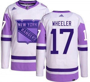 Blake Wheeler New York Rangers Adidas Youth Authentic Hockey Fights Cancer Jersey