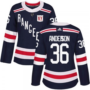 Glenn Anderson New York Rangers Adidas Women's Authentic 2018 Winter Classic Home Jersey (Navy Blue)