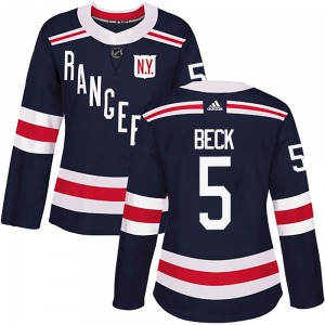 Barry Beck New York Rangers Adidas Women's Authentic 2018 Winter Classic Home Jersey (Navy Blue)