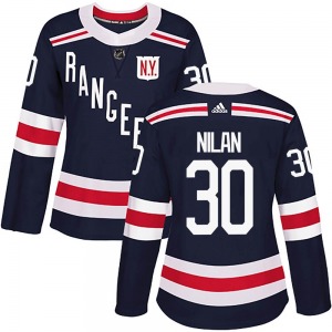 Chris Nilan New York Rangers Adidas Women's Authentic 2018 Winter Classic Home Jersey (Navy Blue)