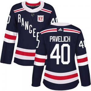 Mark Pavelich New York Rangers Adidas Women's Authentic 2018 Winter Classic Home Jersey (Navy Blue)
