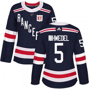 Chad Ruhwedel New York Rangers Adidas Women's Authentic 2018 Winter Classic Home Jersey (Navy Blue)