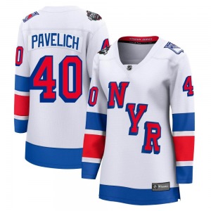 Mark Pavelich New York Rangers Fanatics Branded Women's Breakaway 2024 Stadium Series Jersey (White)