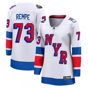 Matt Rempe New York Rangers Fanatics Branded Women's Breakaway 2024 Stadium Series Jersey (White)