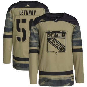 Maxim Letunov New York Rangers Adidas Authentic Military Appreciation Practice Jersey (Camo)