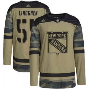 Ryan Lindgren New York Rangers Adidas Authentic Military Appreciation Practice Jersey (Camo)