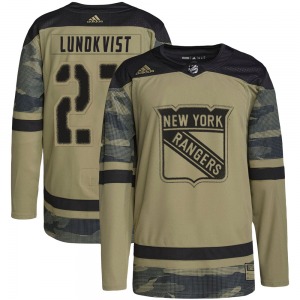 Nils Lundkvist New York Rangers Adidas Authentic Military Appreciation Practice Jersey (Camo)
