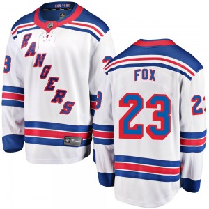 Adam Fox New York Rangers Fanatics Branded Youth Breakaway Away Jersey (White)