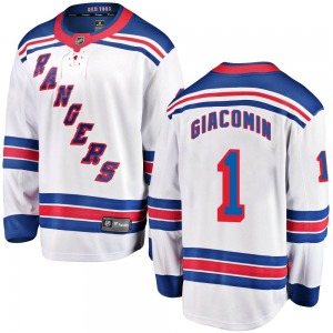 Eddie Giacomin New York Rangers Fanatics Branded Youth Breakaway Away Jersey (White)