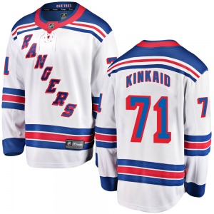 Keith Kinkaid New York Rangers Fanatics Branded Youth Breakaway Away Jersey (White)