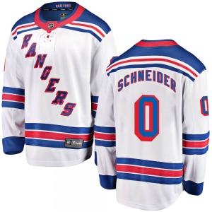 Braden Schneider New York Rangers Fanatics Branded Youth Breakaway Away Jersey (White)