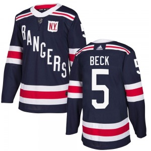 Barry Beck New York Rangers Adidas Youth Authentic 2018 Winter Classic Home Jersey (Navy Blue)