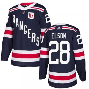 Turner Elson New York Rangers Adidas Youth Authentic 2018 Winter Classic Home Jersey (Navy Blue)