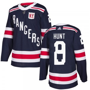 Dryden Hunt New York Rangers Adidas Youth Authentic 2018 Winter Classic Home Jersey (Navy Blue)