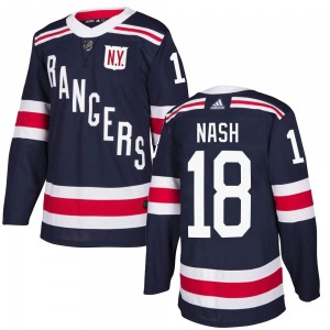 Riley Nash New York Rangers Adidas Youth Authentic 2018 Winter Classic Home Jersey (Navy Blue)