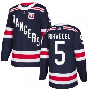 Chad Ruhwedel New York Rangers Adidas Youth Authentic 2018 Winter Classic Home Jersey (Navy Blue)