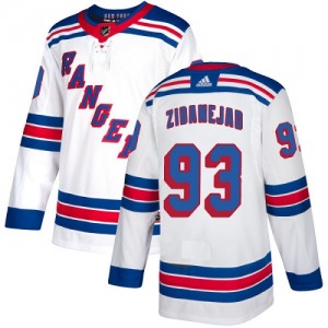 Mika Zibanejad New York Rangers Adidas Youth Authentic Away Jersey (White)